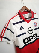 Camisa Bayern de Munique Away 1999/00 - Retrô Adidas Masculino - Branco e Vermelho