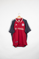Camisa Bayern de Munique Home 2002/03 - Retrô Adidas Masculino - Vermelho e Azul
