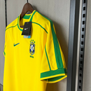 Camisa Brasil Home 1998 - Retrô Nike Masculino - Amarelo