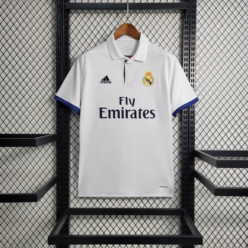 Camisa Real Madrid Home 2016/17 Retro Adidas Masculina - Branca