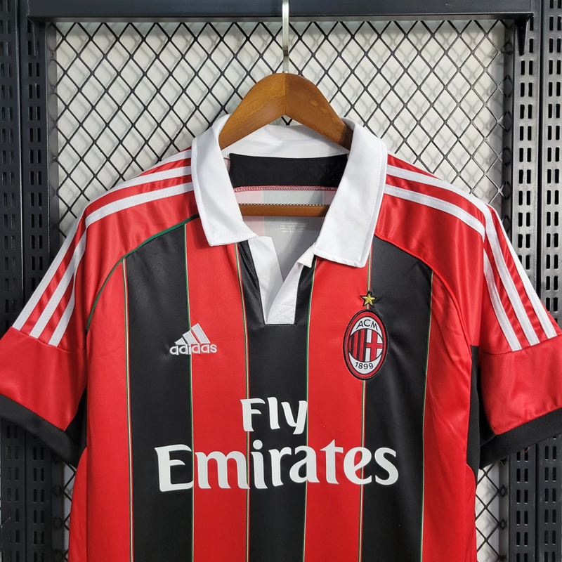 Camisa Milan Home 2012/13 - Retrô Adidas Masculino - Vermelho e Preto