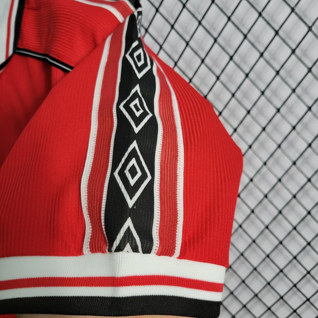 Camisa Manchester United Home 1998/99 - Retrô Umbro Masculino - Vermelho
