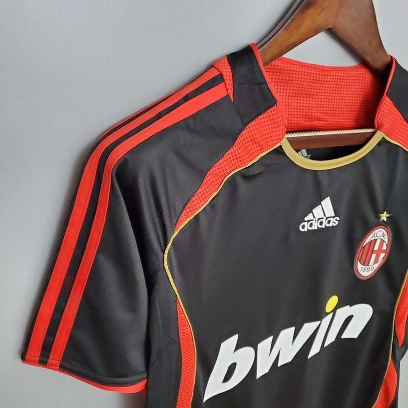 Camisa AC Milan Third 2006/07 - Retrô Adidas Masculino - Preto