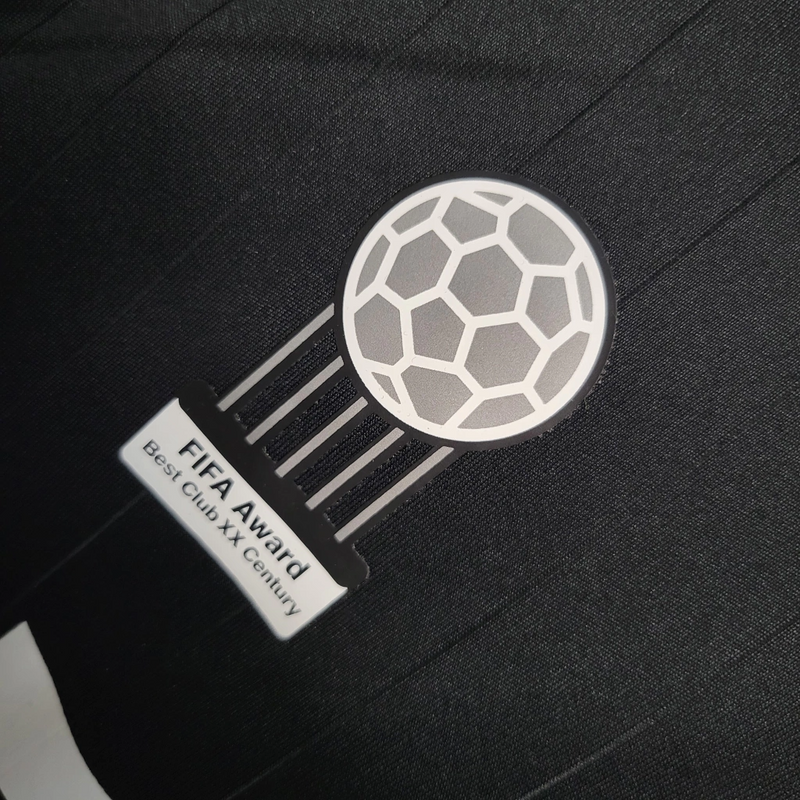Camisa Real Madrid Away 2006/07 Manga Longa - Retrô Adidas Masculina - Preta