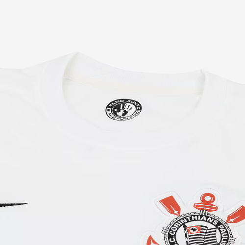Camisa Corinthians I 2024/25 "Garro 8" - Branca e Preta