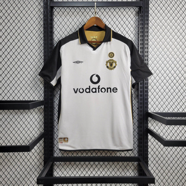 Camisa Manchester United Away 2001/02 - Retrô Umbro Masculino - Branco