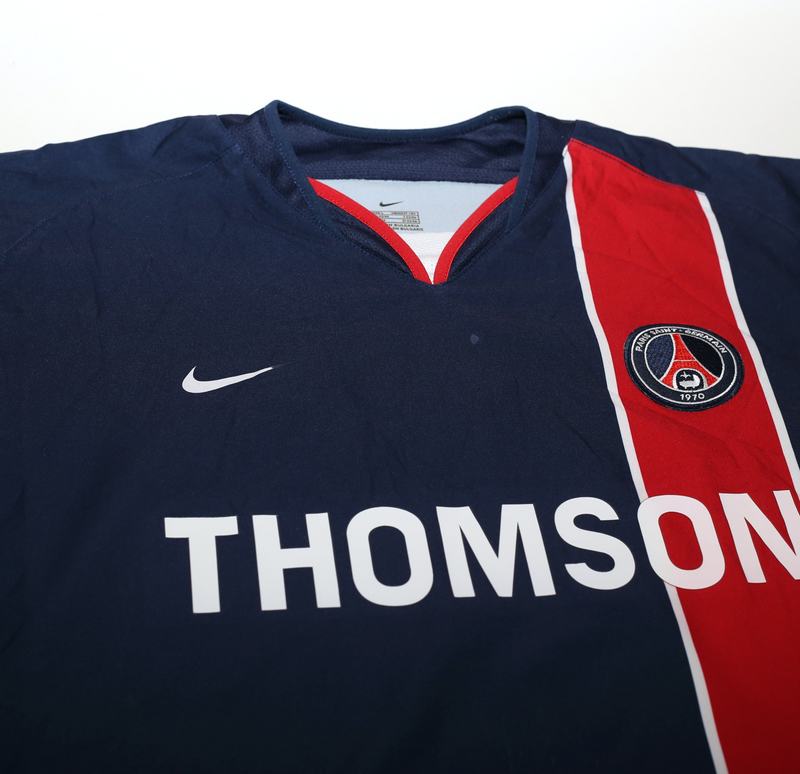 Camisa PSG Home 2003/04 - Retrô Nike Masculino - Azul e vermelho