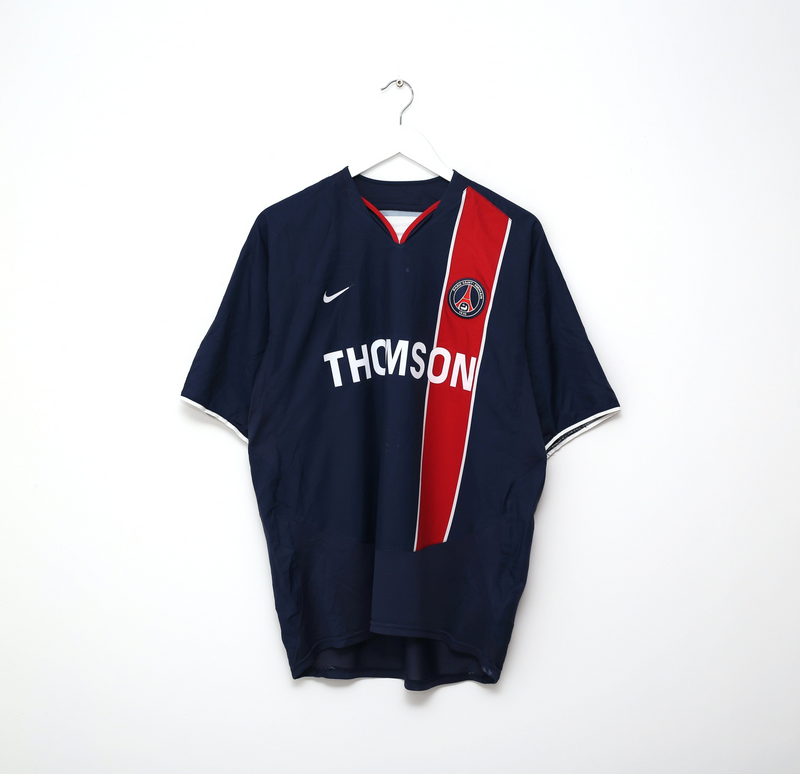 Camisa PSG Home 2003/04 - Retrô Nike Masculino - Azul e vermelho