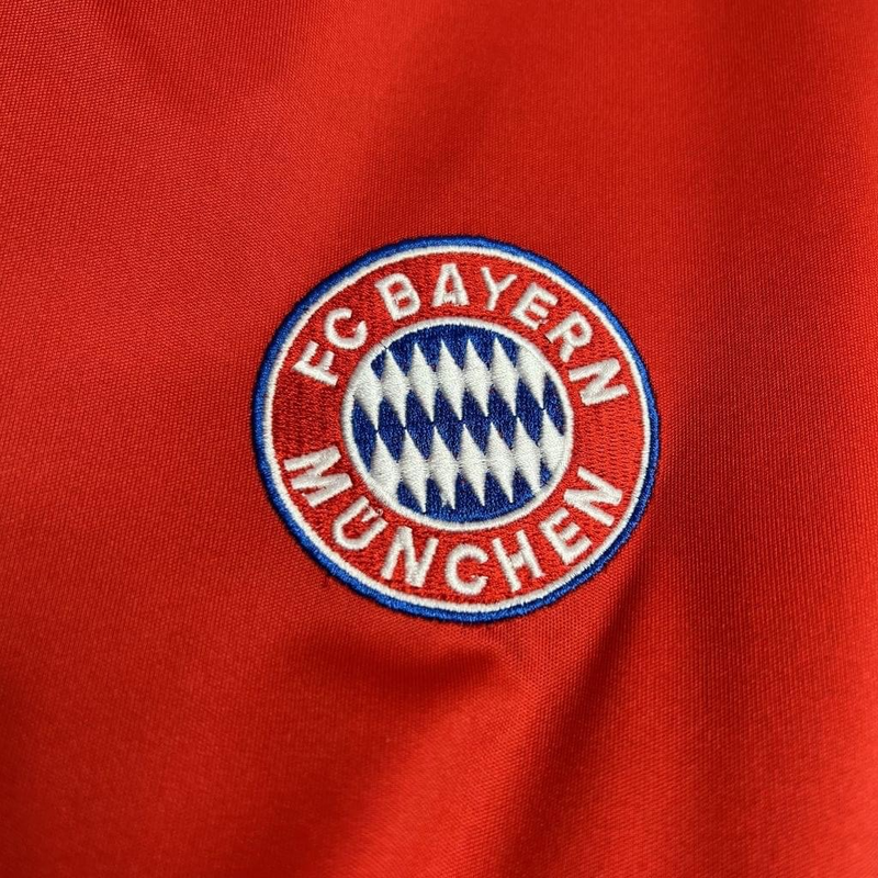 Camisa Bayern de Munique Home 2001/02 - Retrô Adidas Masculino - Vermelho e Azul