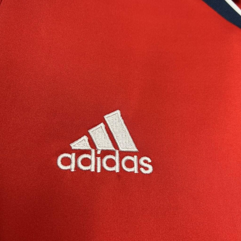 Camisa Bayern de Munique Home 2001/02 - Retrô Adidas Masculino - Vermelho e Azul