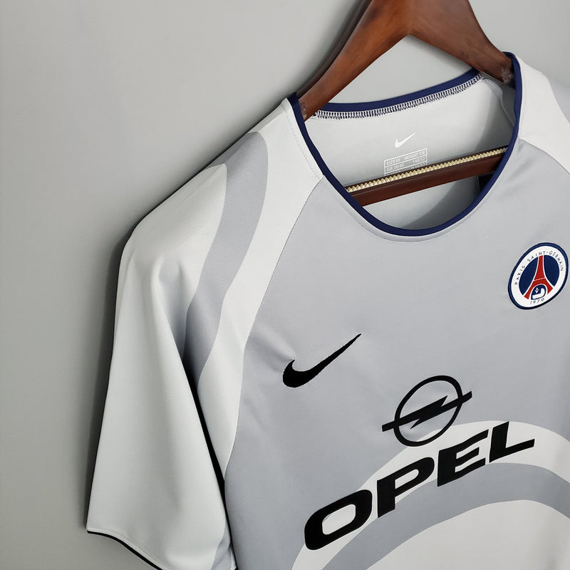 Camisa PSG Away 2001/02 - Retrô Nike Masculino - Cinza
