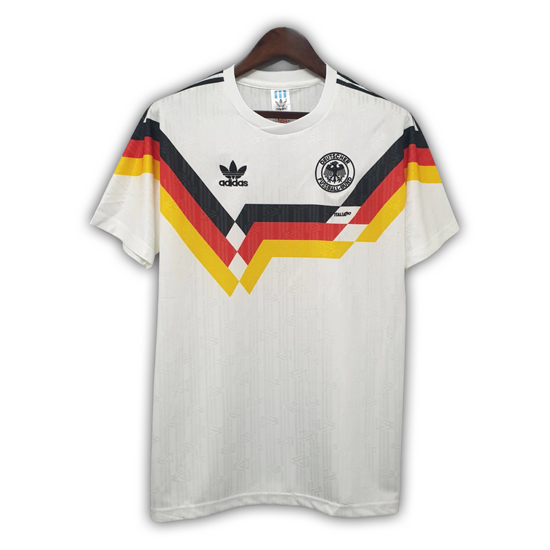 Camisa Alemanha Home 1990 - Retrô Adidas Masculino - Branco