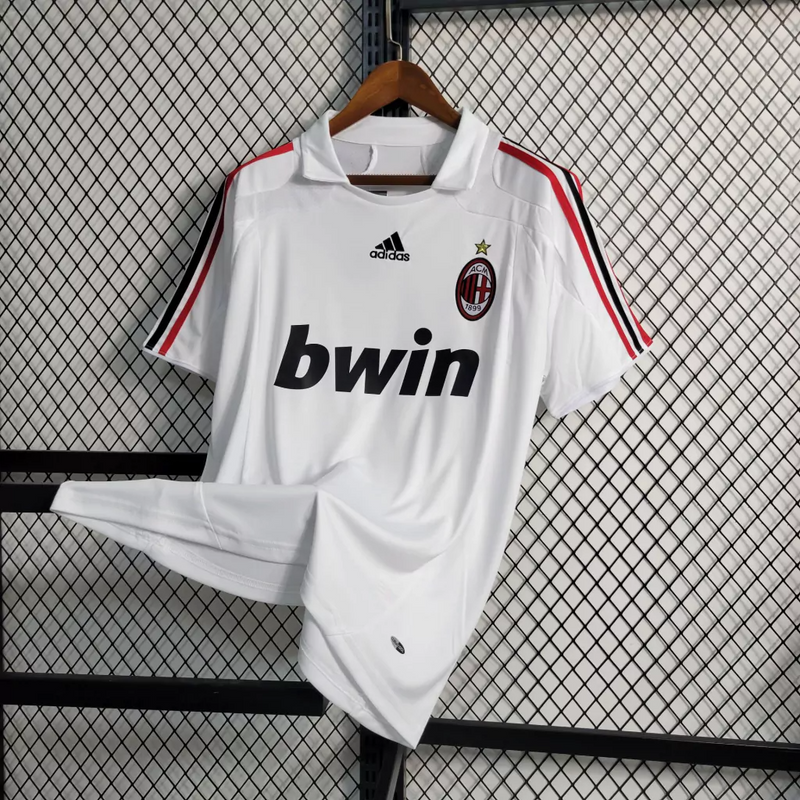 Camisa AC Milan Away 2007/08 - Retrô Adidas Masculino - Branco