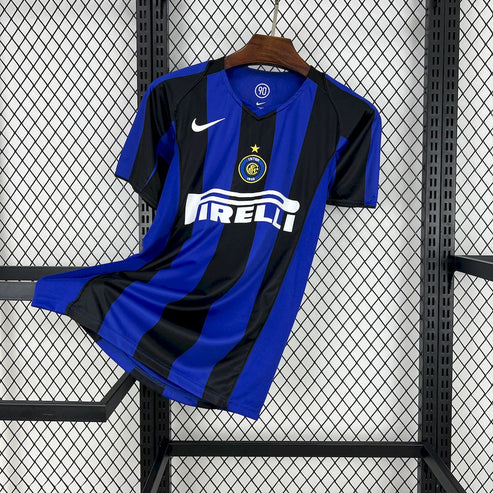 Camisa Inter de Milão Home 2004/05 - Retrô Nike Masculino - Preto e Azul