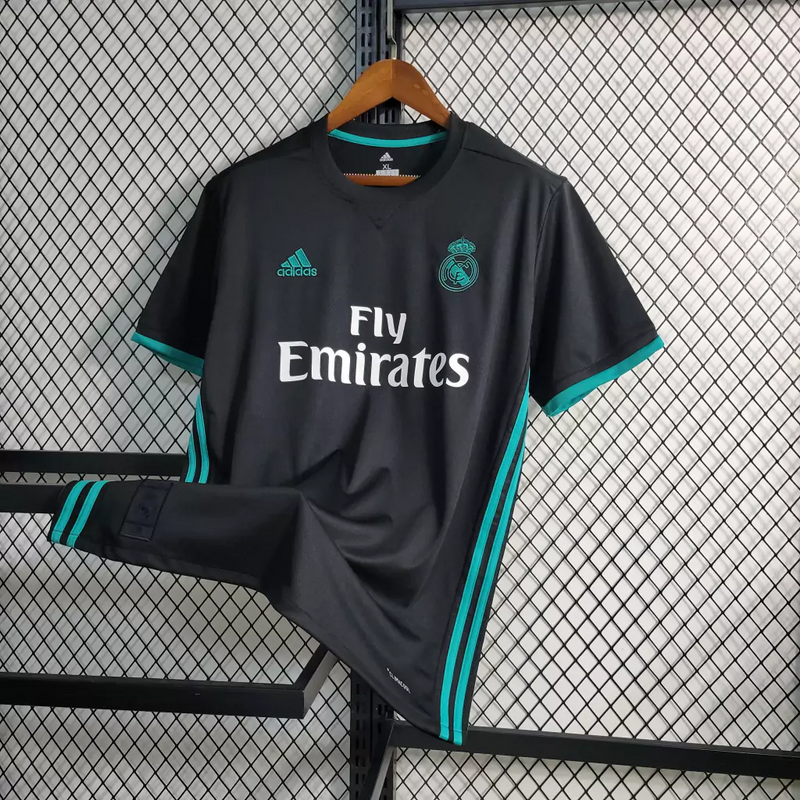 Camisa Real Madrid Away 2017/18 - Retrô Adidas Masculina - Preta
