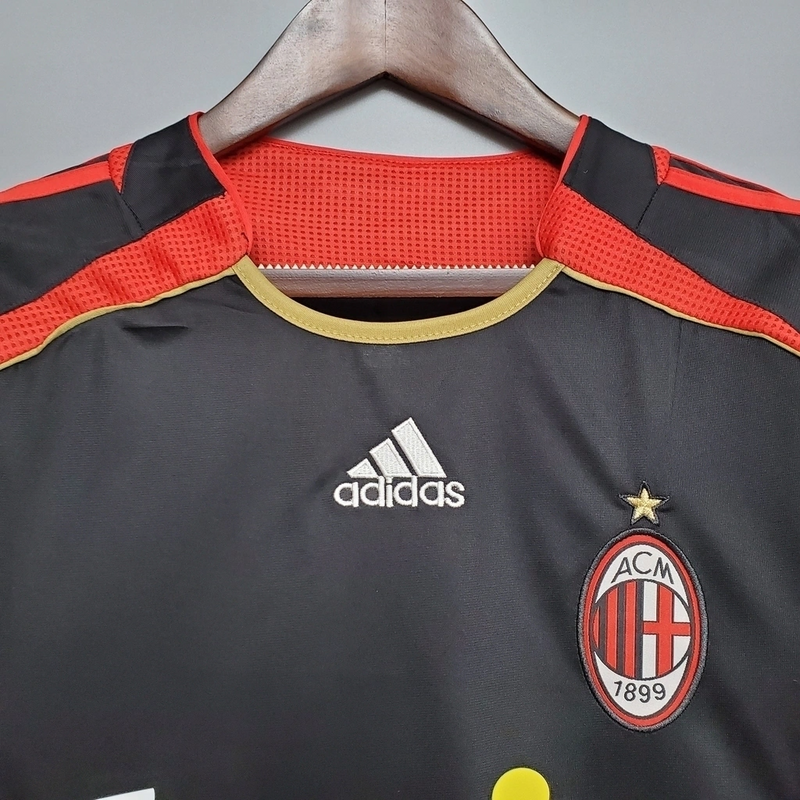 Camisa AC Milan Third 2006/07 - Retrô Adidas Masculino - Preto