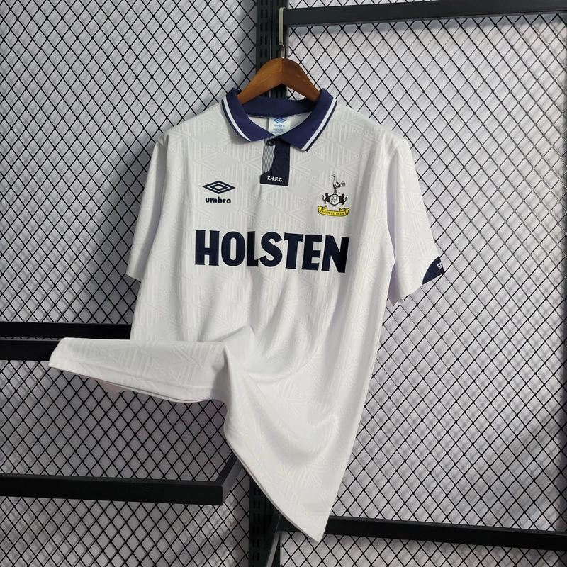Camisa Tottenham Home 1991/92 - Retrô Umbro Masculino - Branca