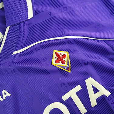Camisa Fiorentina Home 2000/01 - Retrô Diadora Masculino - Roxo e branco