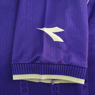 Camisa Fiorentina Home 2000/01 - Retrô Diadora Masculino - Roxo e branco