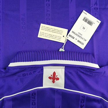 Camisa Fiorentina Home 2000/01 - Retrô Diadora Masculino - Roxo e branco