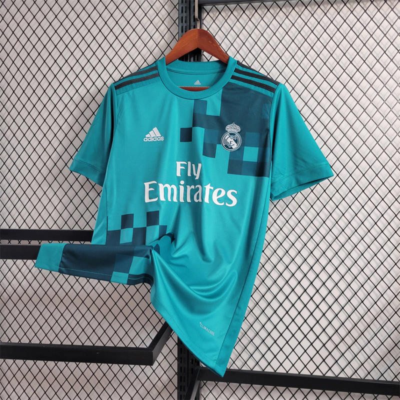 Camisa Real Madrid Third 2017/18 - Retrô Adidas Masculina - Azul