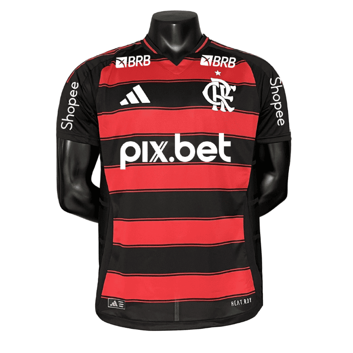 Camisa Flamengo Versão Jogador I 2025/26 Masculina - Vermelho e Preto