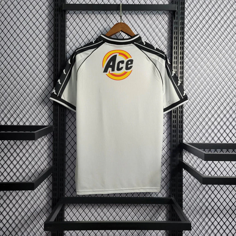 Camisa Vasco Home 1999/00 - Retrô Kappa Masculino - Branco e Preto