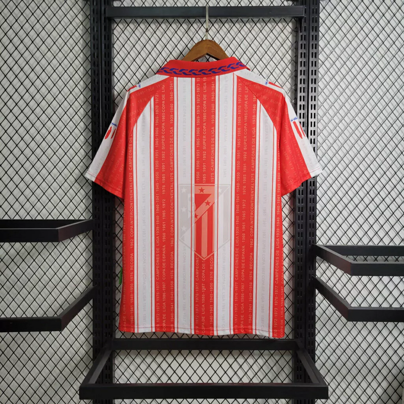 Camisa Atlético de madrid Home 1994/95 - Retrô Puma Masculino - Vermelho e branco
