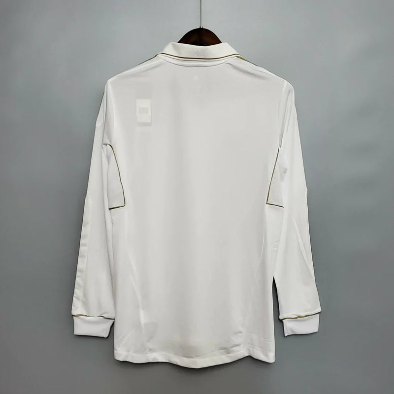 Camisa Real Madrid Home 2011/12 Manga Longa - Retrô Adidas Masculina - Branca