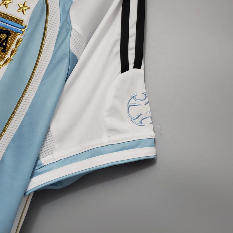 Camisa Argentina Home 2006 - Retrô Adidas Masculino - Azul e Branco