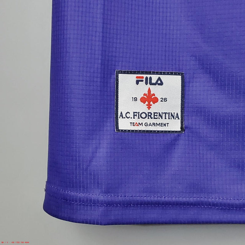 Camisa Fiorentina Home 1998/99 - Retrô Fila Masculino - Roxo e branco