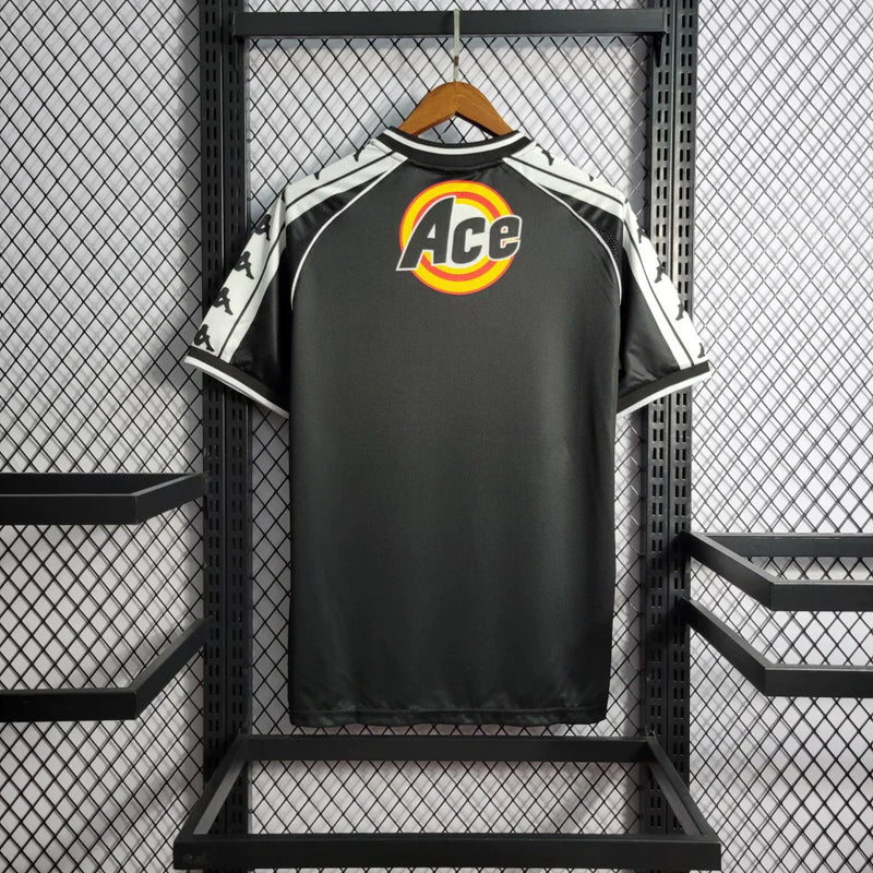 Camisa Vasco Away 1999/00 - Retrô Kappa Masculino - Preto e Branco