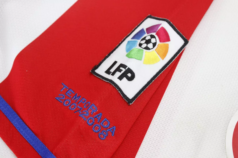 Camisa Atlético de Madrid Home 2007/08 - Retrô Nike Masculino - Vermelho e branco