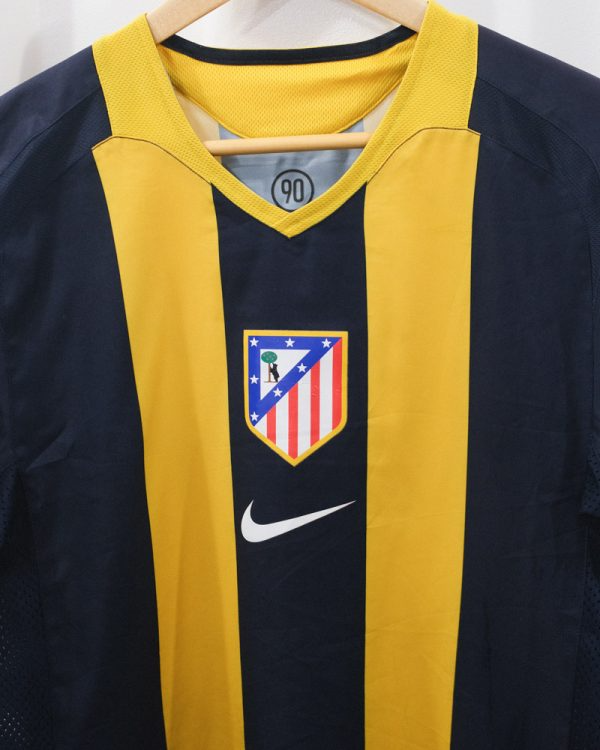 Camisa Atlético de Madrid Away 2005/06 - Retrô Nike Masculino - Azul e amarelo
