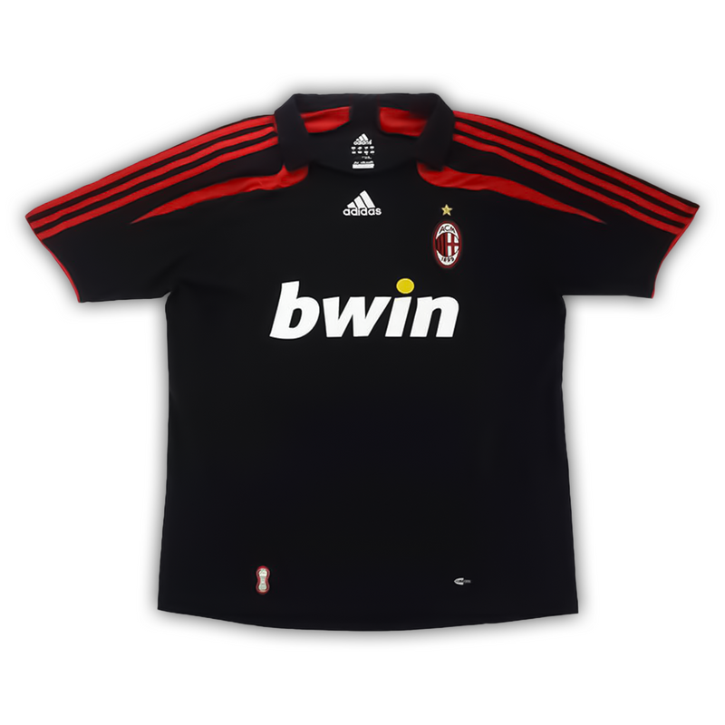 Camisa AC Milan Third 2007/08 - Retrô Adidas Masculino - Preto