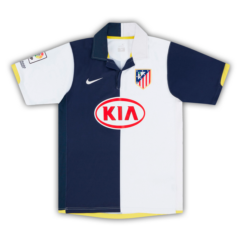 Camisa Atlético de Madrid Away 2006/07 - Retrô Nike Masculino - Branco e azul