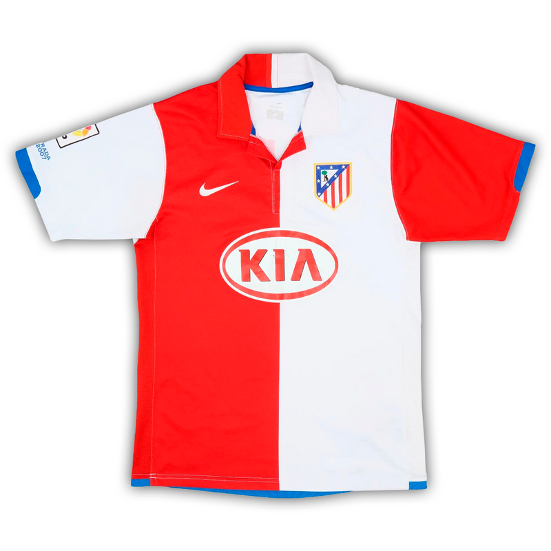 Camisa Atlético de Madrid Home 2006/07 - Retrô Nike Masculino - Branco e vermelho