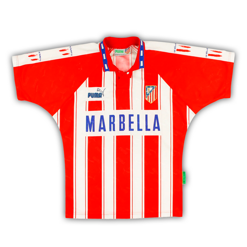 Camisa Atlético de madrid Home 1994/95 - Retrô Puma Masculino - Vermelho e branco