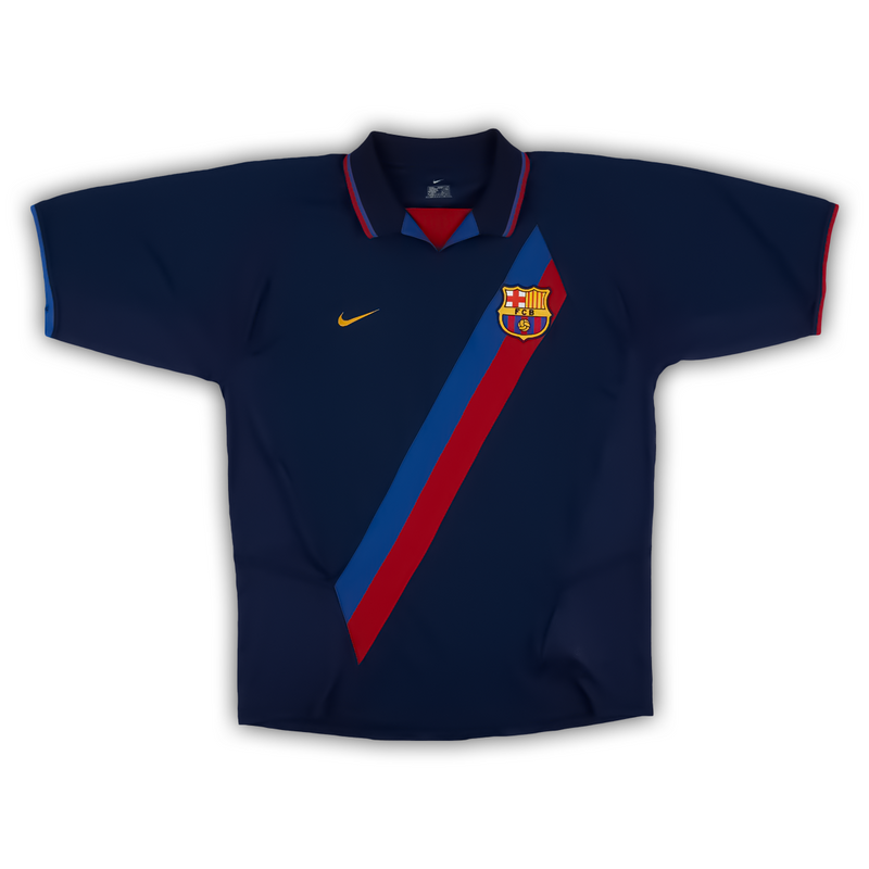 Camisa Barcelona Away 2002/03 - Retrô Nike Masculino - Azul