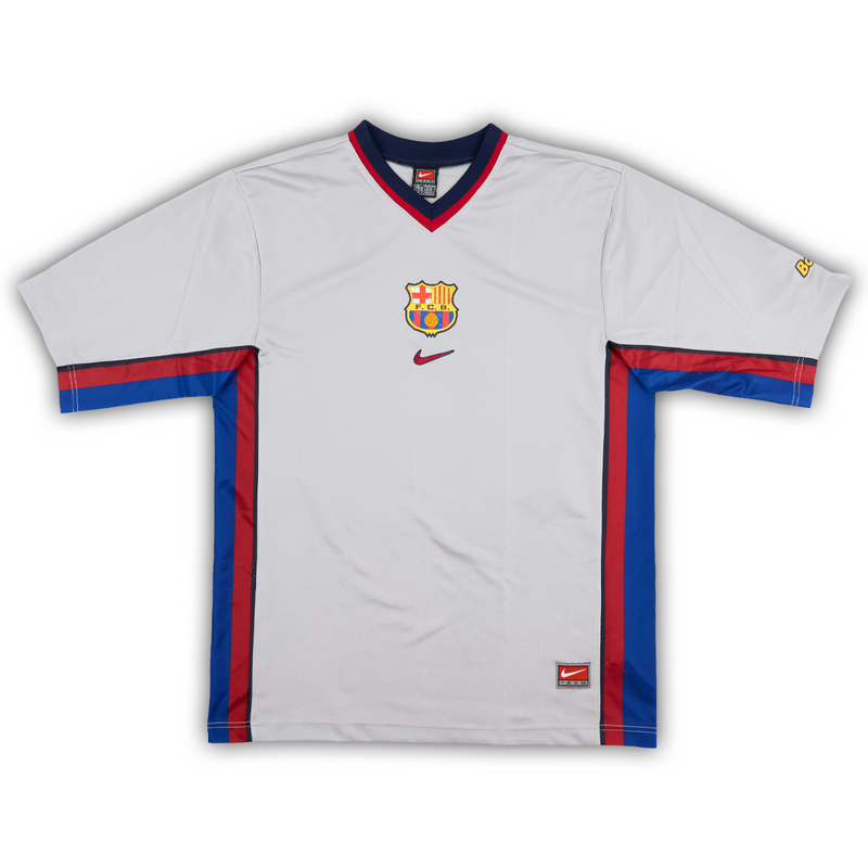 Camisa Barcelona Away 1999/00 - Retrô Nike Masculino - Branco