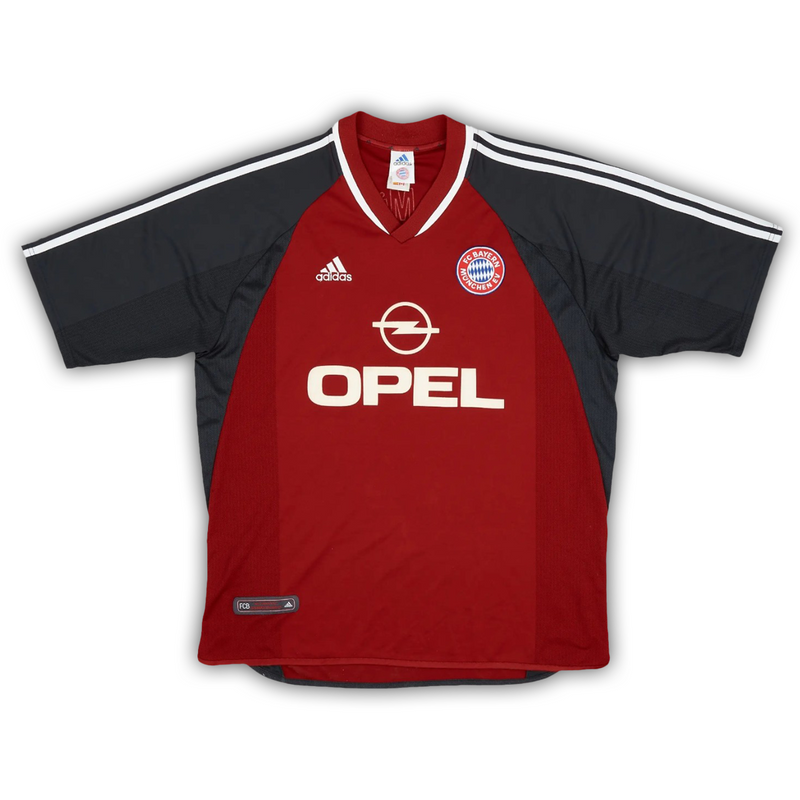 Camisa Bayern de Munique Home 2001/02 - Retrô Adidas Masculino - Vermelho e Azul