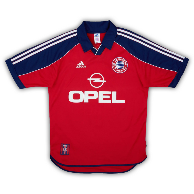 Camisa Bayern de Munique Home 1999/00 - Retrô Adidas Masculino - Vermelho e Azul
