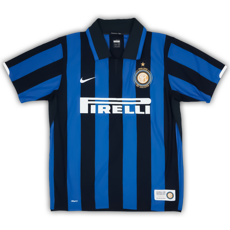 Camisa Inter de Milão Home 2007/08 - Retrô Nike Masculino - Preto e Azul