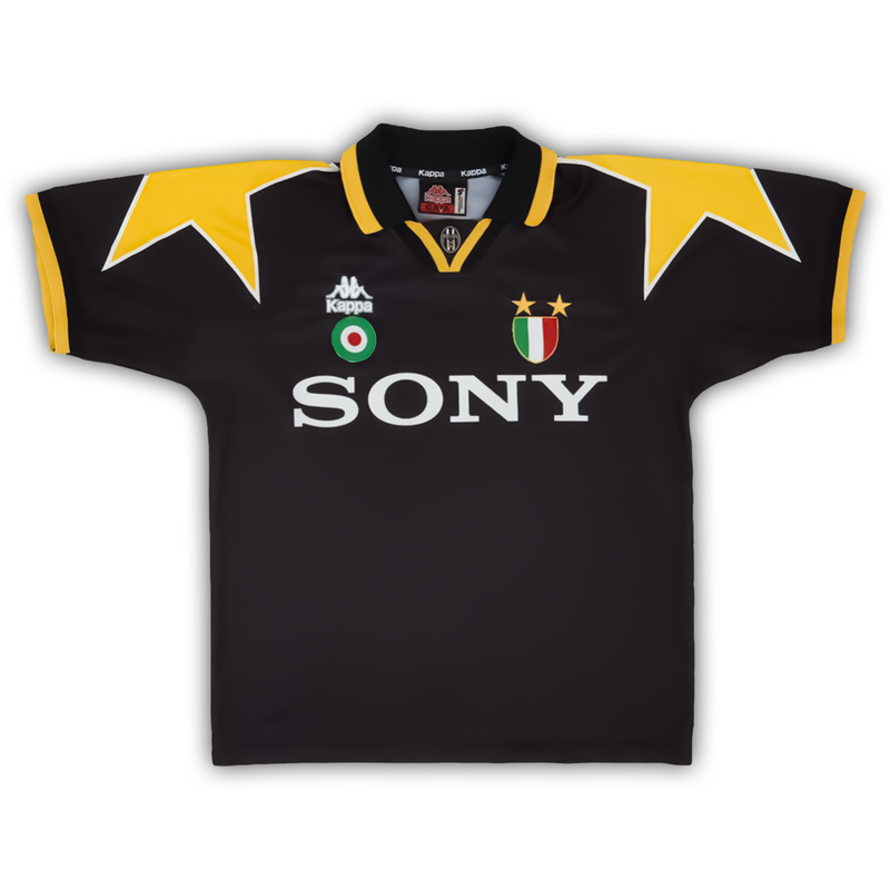 Camisa Juventus Third 1995/96 - Retrô Kappa Masculino - Preto
