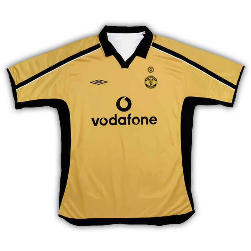 Camisa Manchester United Third 2001/02 - Retrô Umbro Masculino - Amarelo
