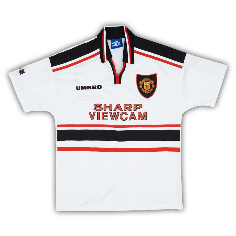 Camisa Manchester United Away 1998/99 - Retrô Umbro Masculino - Branco