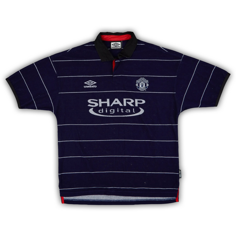 Camisa Manchester Away Third 1999/00 - Retrô Umbro Masculino - Preto