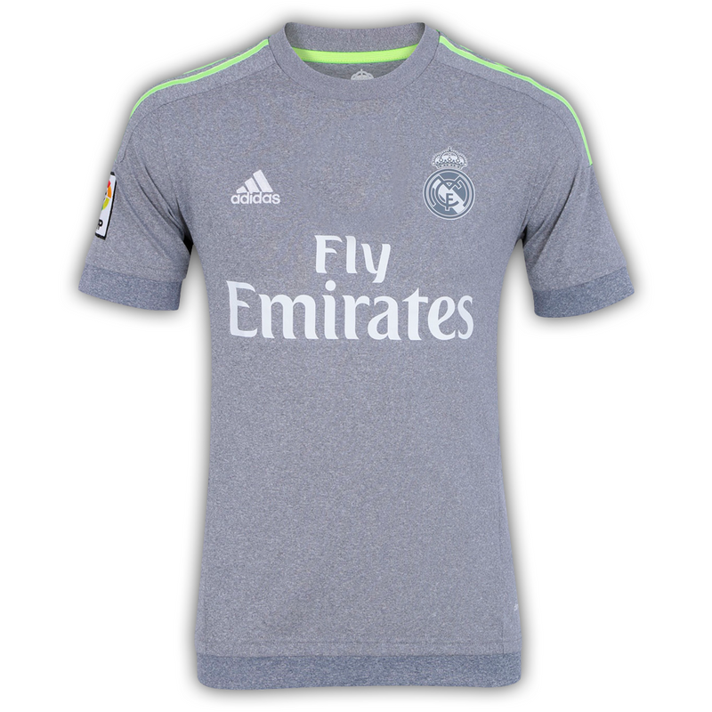 Camisa Real Madrid Away 2015/16 - Retrô Adidas Masculina - Cinza