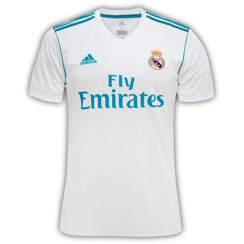 Camisa Real Madrid Home 2017/18 - Retrô Adidas Masculina - Branca