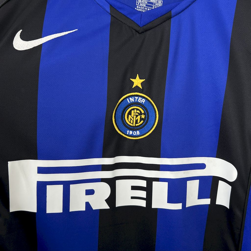 Camisa Inter de Milão Home 2004/05 - Retrô Nike Masculino - Preto e Azul